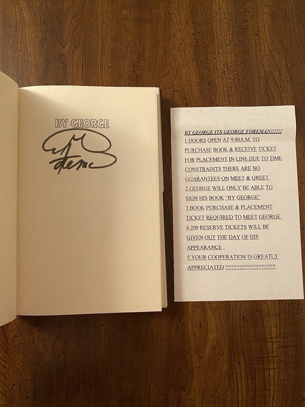 Autobiography Of George Foreman Signed Autographed Book With COA Hardcover NICE