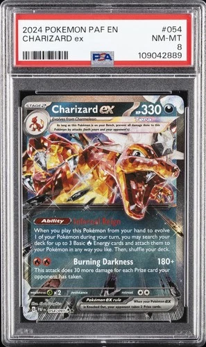 2024 POKEMON PAF EN-PALDEAN FATES #054 CHARIZARD EX PSA 8