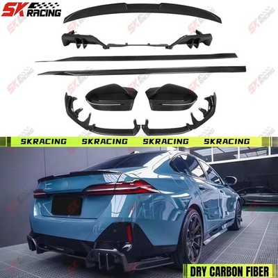 Dry Twill Carbon Front Rear Lip Spoiler Kits Fits BMW 5 Series G60M-sport i5M60