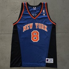 Vintage Champion New York Knicks Away Sprewell NBA Basketball Jersey Large 44