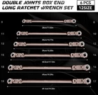 Upgraded Double Jointed Extra Long Flex Head Ratchet Wrench Set 6 PCS Metric