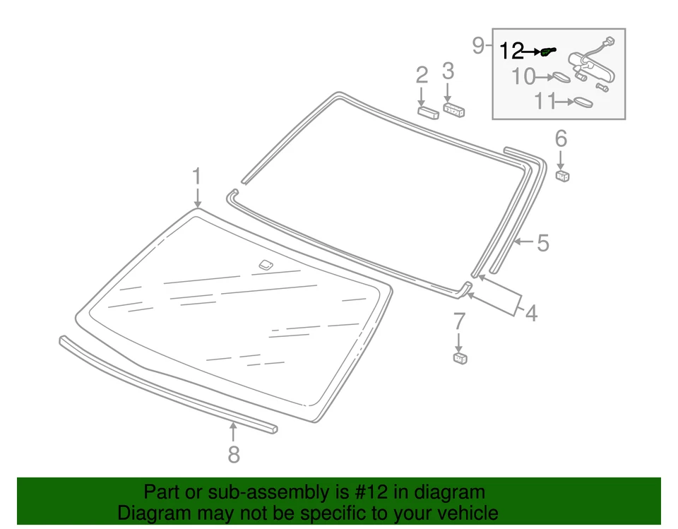 Genuine Acura - Inside Mirror Spring Mounting Clip 76419-SZ3-J05 - Image 3 of 3