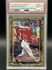 2024 Bowman Draft Roman Anthony Yellow Lunar Crater Refractor /75 PSA 10 B606