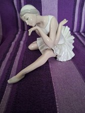 VINTAGE Lladro Statuina Ballerina ceramica 1977  Morte del Cigno 