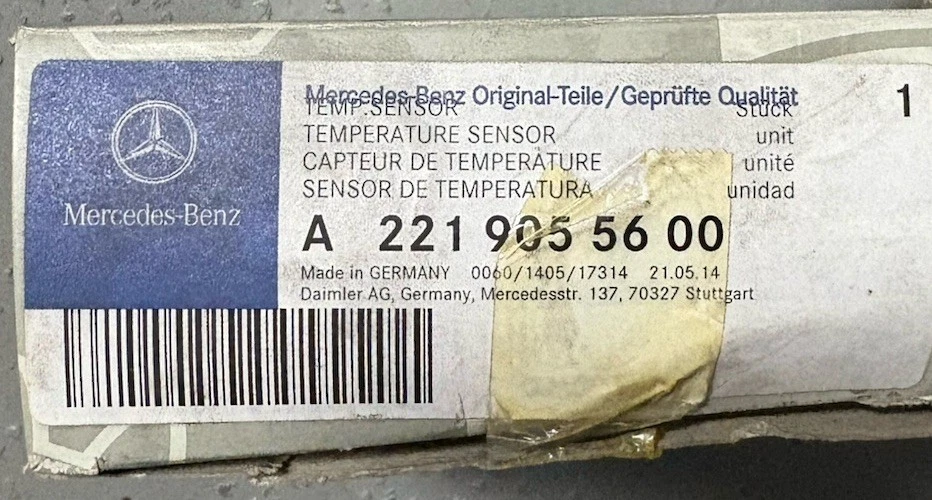 NEW GENUINE OEM MERCEDES BENZ W166 ENGINE COOLANT TEMP SENSOR 2219055600 - Image 2 of 2