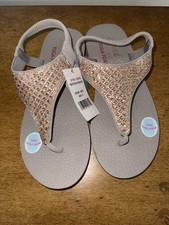 NWT Skechers Meditation Rockstar Sandals 8 Taupe