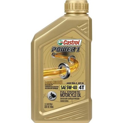 Castrol Power1 4T 5W40 Full Synthetic Oil | 1 Quart | 06113