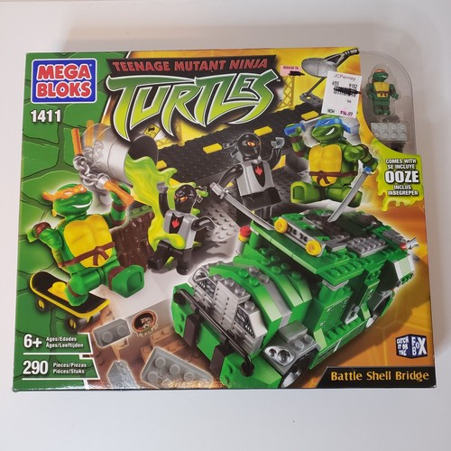 Mega Bloks 1411 Teenage Mutant Ninja Turtles Battle Shell Bridge 290 pezzi 2003