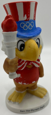 1984 LA Olympics Sam The Eagle Torch Bearer Figurine By Papel
