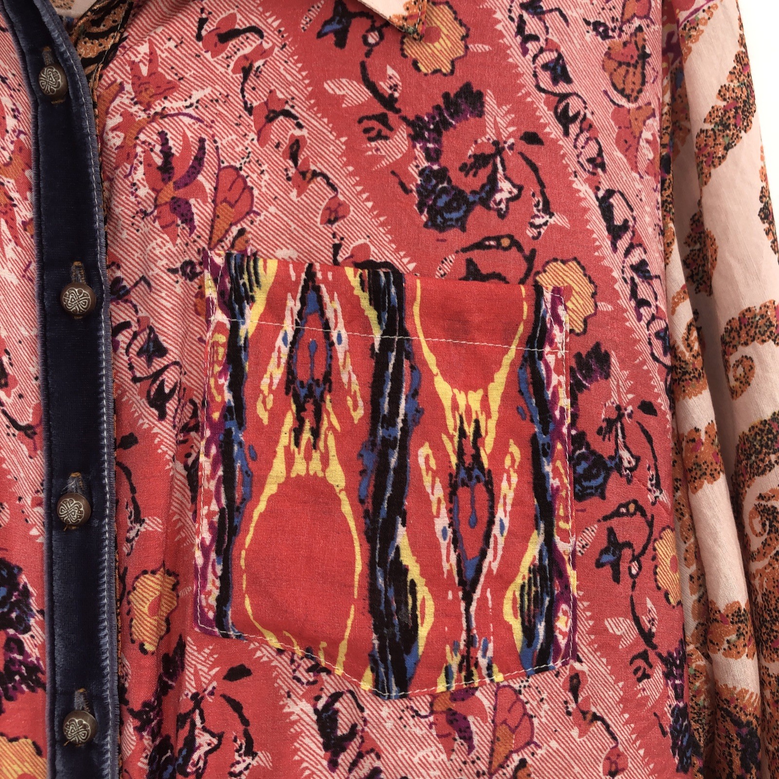 Soft Surrounding Brynn Button Tunic Top Floral Pa… - image 6