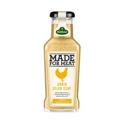 Kühne Made for Meat Honig Dijon Senf Würzsauce Flasche 235ml