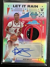 2024-25 Bowman University's Best Ace Bailey Let It Rain Red Relic Auto /5
