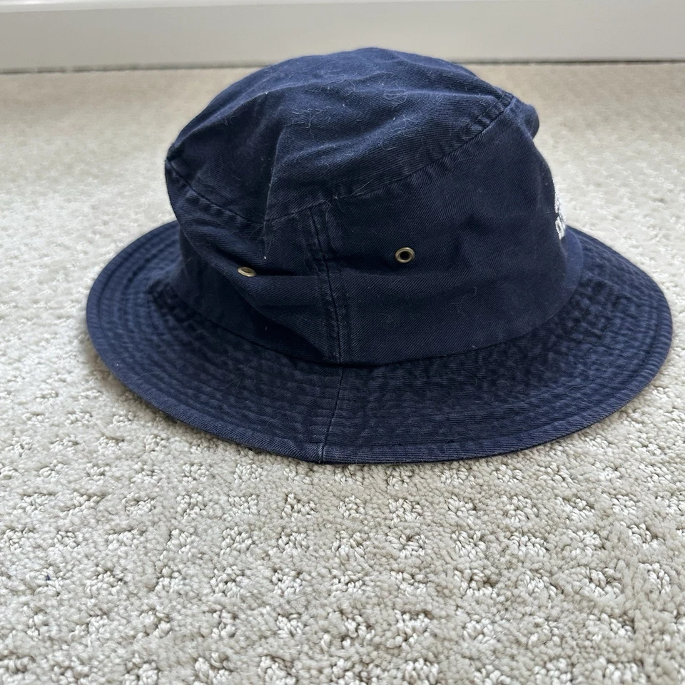 DE COLECCIÓN Adidas Gorra Negra 3 Rayas Bordado Logo Boonie Bucket Y2K Años 90 OS Foto 4 de 4