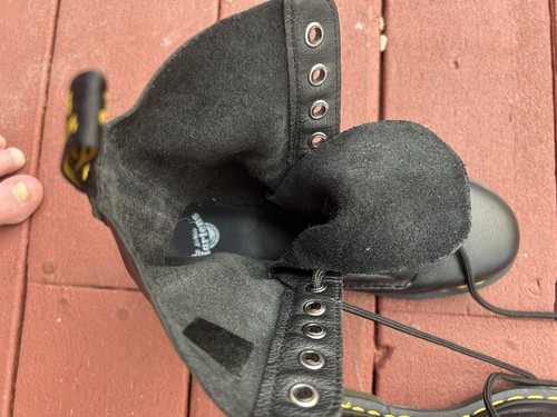 Dr. Martens 1460 Pascal Black Soft Virginia Leather 10 Eye Boots UK 6 US 8 W