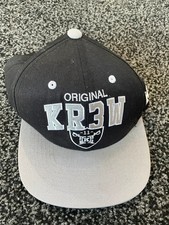 Black and silver Baseball cap, KR3W original starter, The Natural, snap back