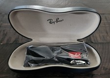 Ray Ban Solid Black Hard Case  Cleaning Cloth