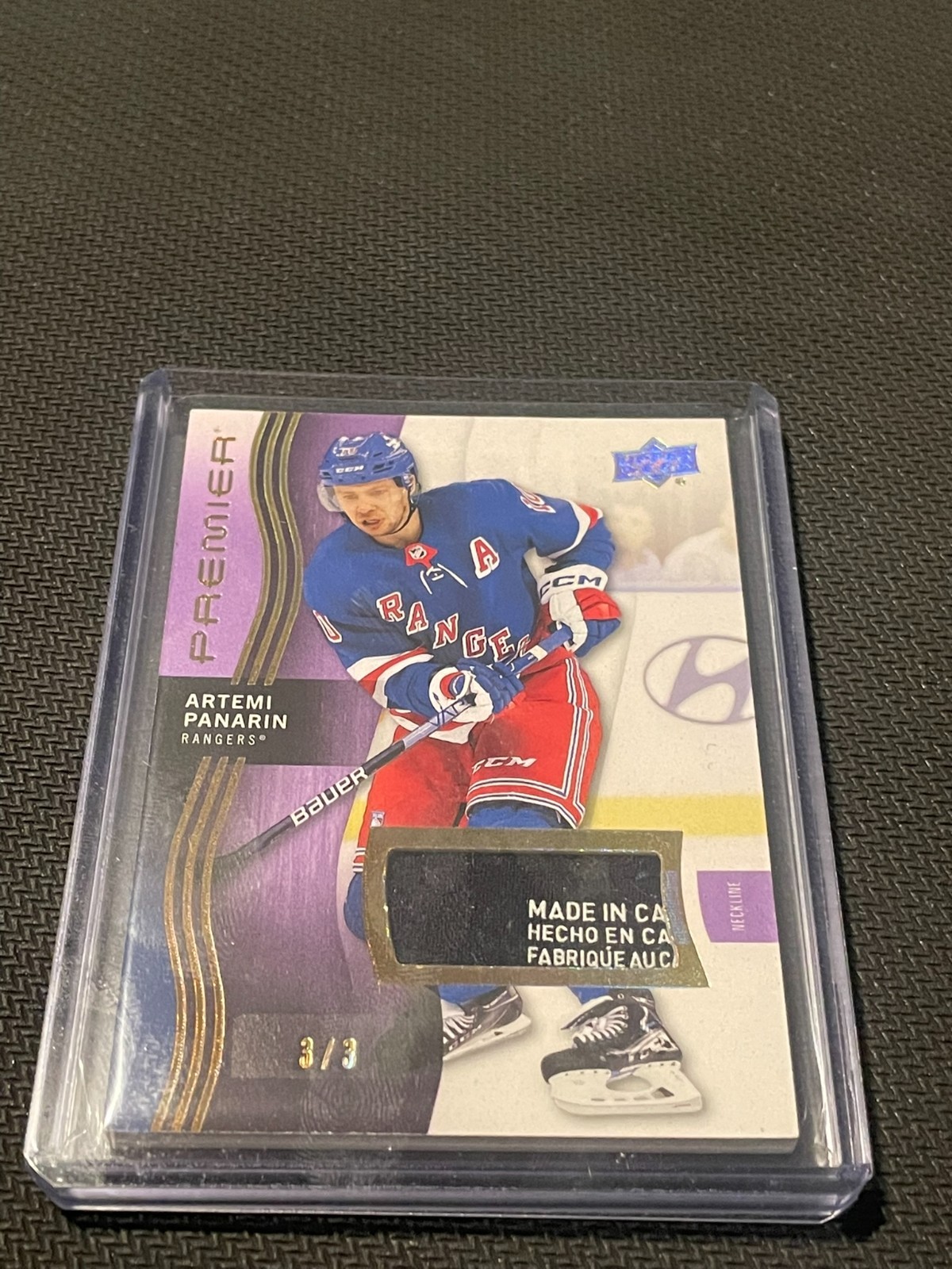 2023-24 Upper Deck Premier Artemi Panarin neckline 3/3 Rangers #61
