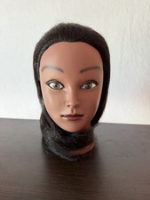 100 Human Hair Mannequin Head Manikin Cosmetology Training Braiding Doll 16in