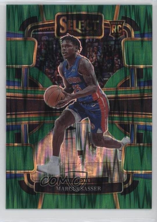 2023-24 Panini Select Concourse Green Shock Prizm Marcus Sasser #70 18o1