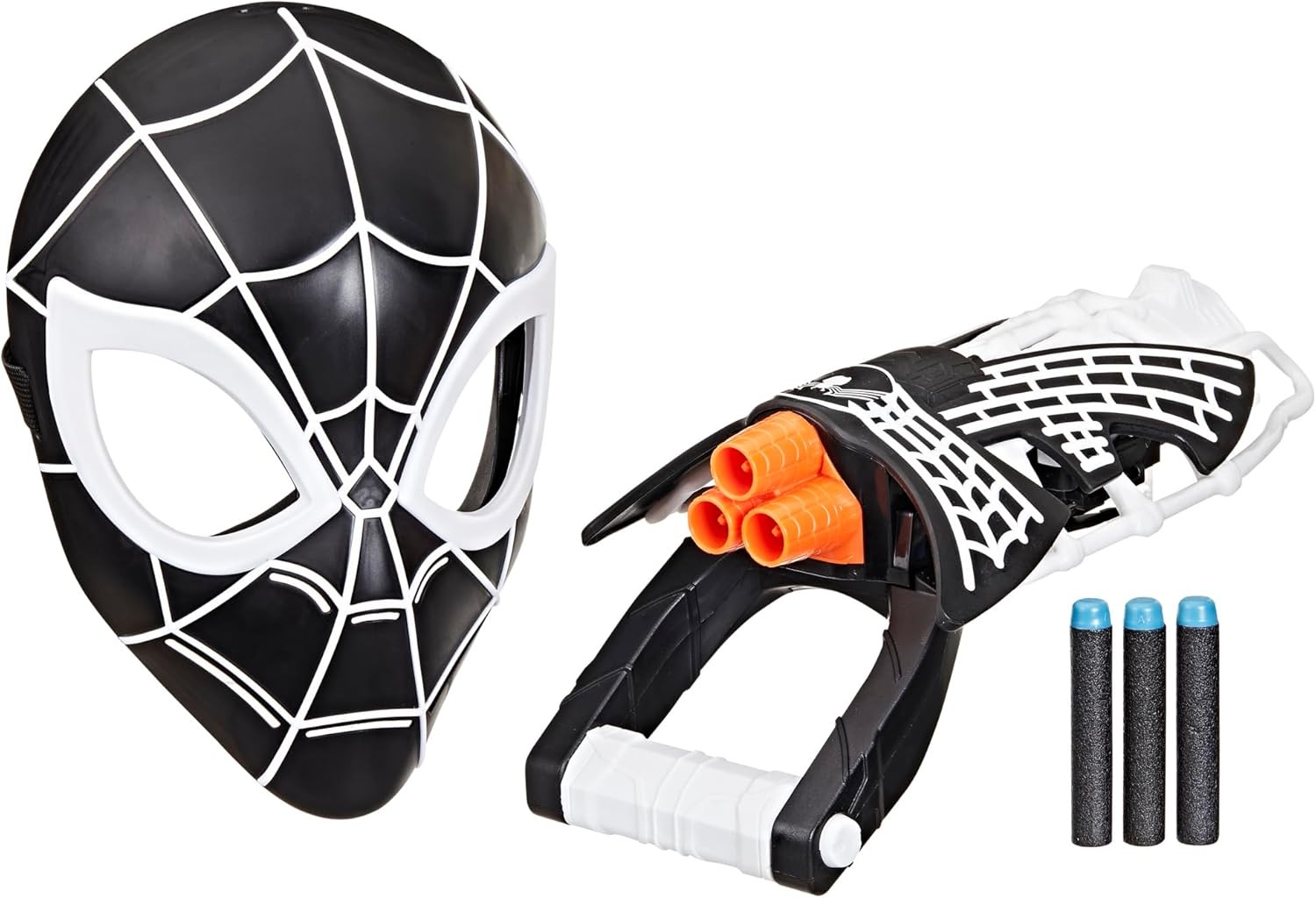 Ma rvel Spider-Man Symbiote Tri-Shot Blaster & Mask Role Play Gauntlet & Mask