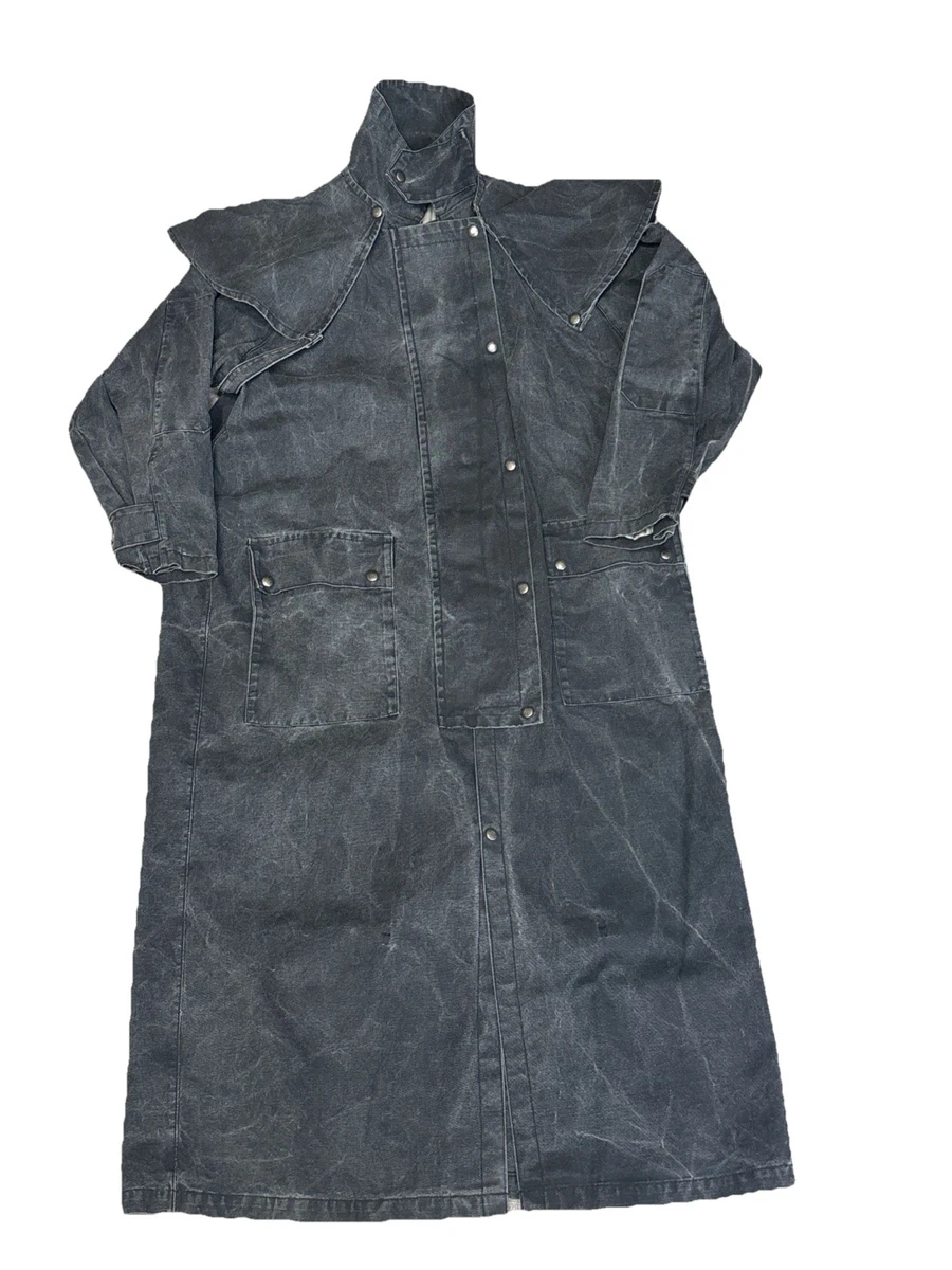 Manteau Western The Australian Outback Collection – Oilcloth Noir – Taille XL – Vintage USA