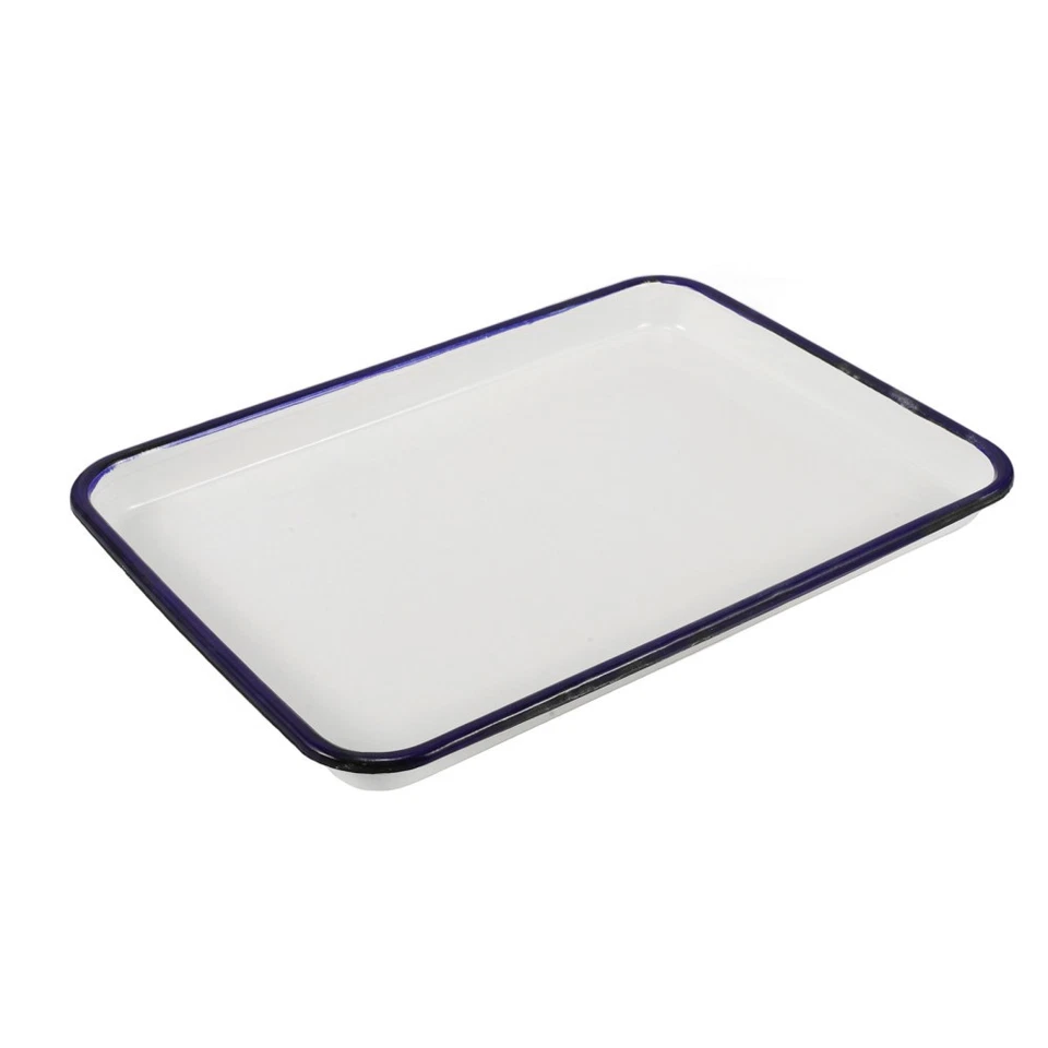 Enamel Bake Pan Roasting Baking Tray Reusable Washable Baking Pan Oven Baking