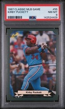 1987 Classic MLB Game #55 Kirby Puckett PSA 8 Near Mint-Mint Minnesota Twins