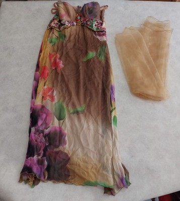 Langes Kleid Roberto Cavalli Silk Maxi Summer Größe XL