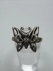 VINTAGE BEAUTIFUL STERLING SILVER ARTICULATED BUTTERFLY WINGS RING SIZE 7.75