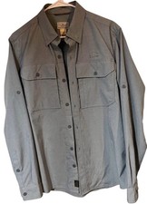 L.L.Bean Men’s Woven Shirt No Fly Zone Long Sleeve Shirt Sz Medium Gray, New!