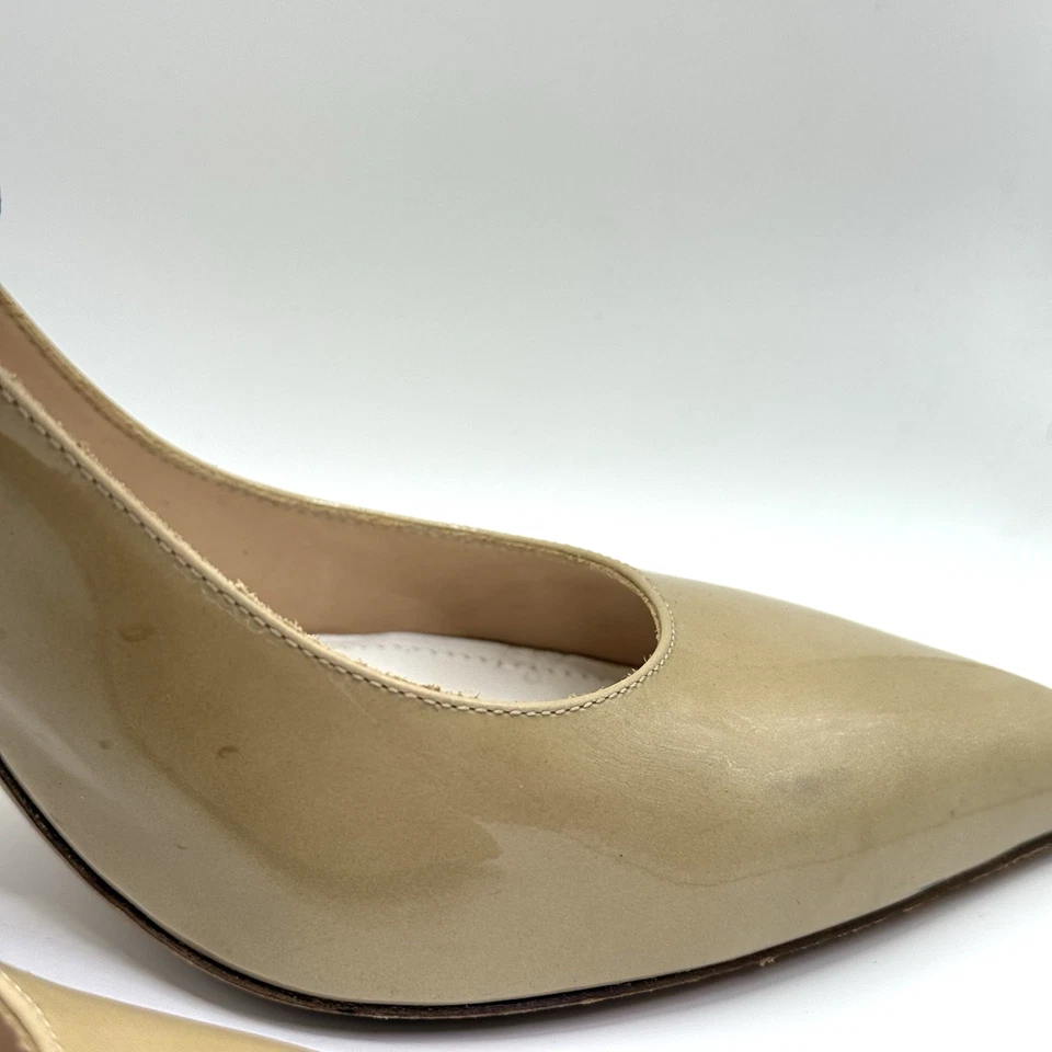 Maison Margiela Nude & Black T-Strap Patent Leather Heels Sz 41 Italy Stilettos - Image 4 of 4