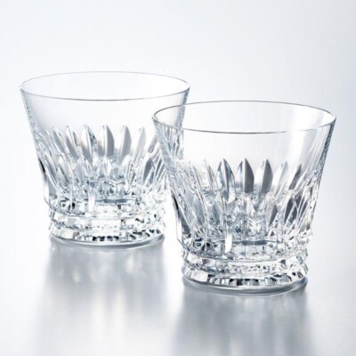 Baccarat Year Tumbler Tiara 2021 Crystal Rock Glass Pair Set