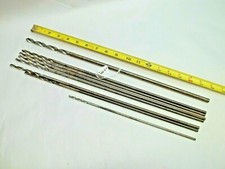  8 Extra Long Drill Bits, 1 3/8", 5 1/4"   1 .182", straight shank Diam.