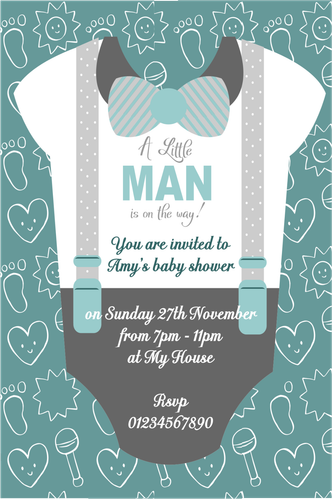 10 hermosas invitaciones personalizadas para baby shower niño o niña - Imagen 2 de 24