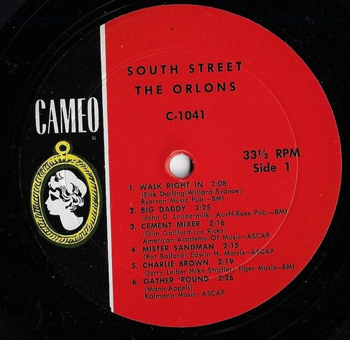 THE ORLONS south street U.S. CAMEO LP C-1041_orig 1963 - Picture 3 of 4