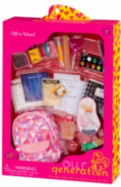 NEW OUR GENERATION Off to School Set for 18