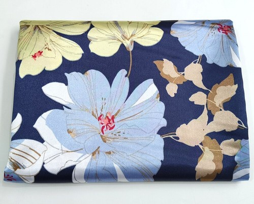 By Yard Big Flower Satin Material Polyester Charmeuse Fabric For Scarf Craft - Picture 10 of 11
