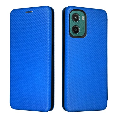 For Motorola Moto G05 /E15, Luxury Carbon Fiber Leather Wallet Stand Case Cover - Picture 12 of 25