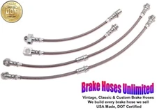 STAINLESS BRAKE HOSE SET Chevrolet Camaro 1984 1985 1986 1987 - Rear Disc