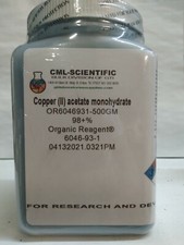 Copper II acetate monohydrate, 98 , Organic Reagent  500g