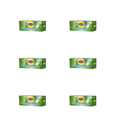 6 x LIPTON Green TEA Mint Tea Boxes (150 servings)