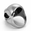 Gothic Skull Biker Men's Ring - Stainless Steel, Black & Silver, Sizes 7-13