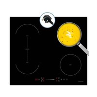 Cookology Plug-In Induction Hob 60cm 4 Zones & Bridging Function - Black CIBP600