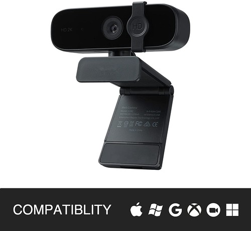 1440P Business Webcam with Dual Microphone & Privacy Cover, USB FHD Web Camera, - Photo 4/4