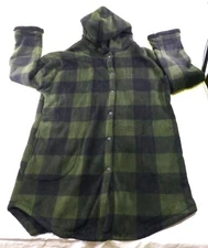 Boston Traders Hooded Jacket Men's L/XL Button Up Sherpa Fleece Lined Shacket...