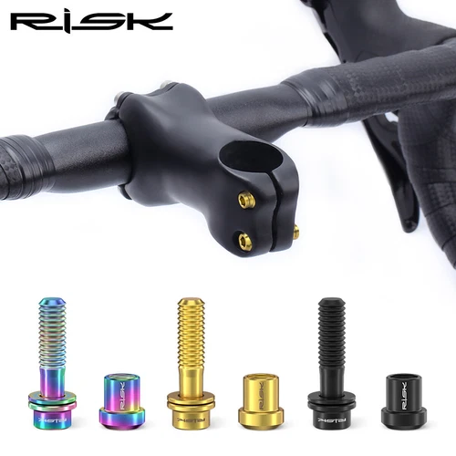 RISIKO Fahrrad Carbon Vorbauschrauben M5x18mm M5x20mm Titan Befestigungsschraube mit Mutter - Bild 1 von 18