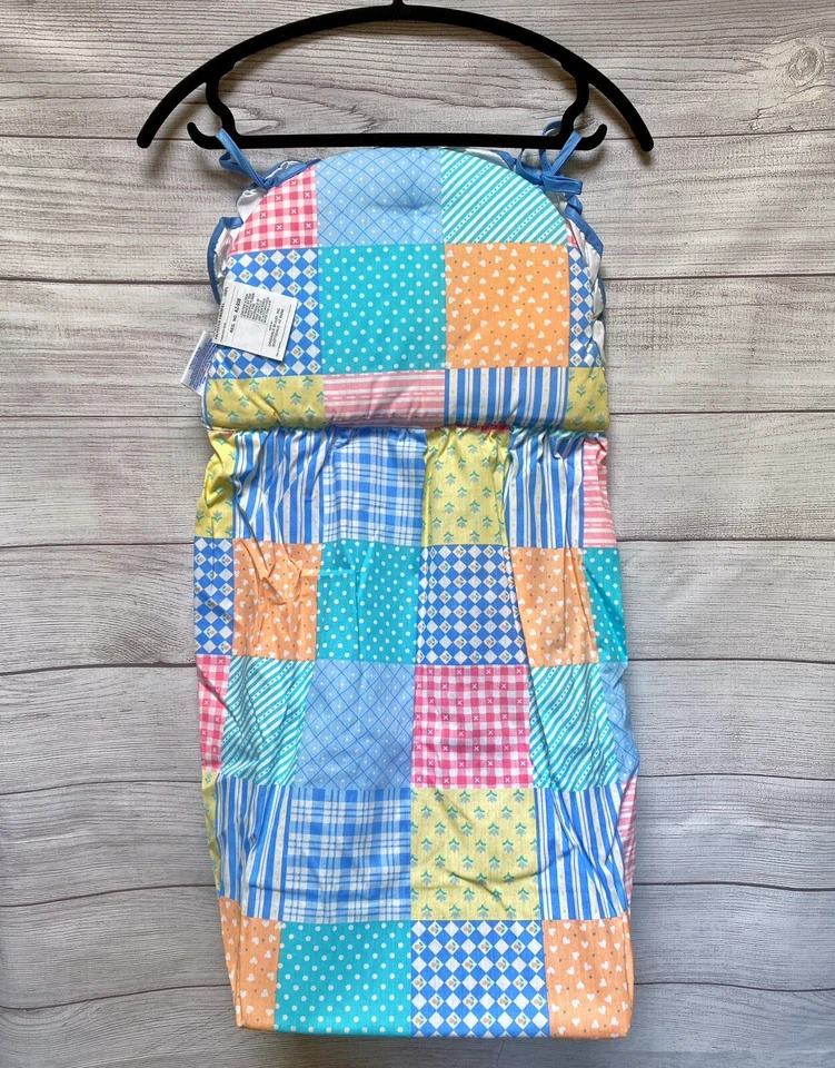 Apilador de pañales peluches apreciados Priscilla Hillman años 90 bloques de edredón volantes NUEVO Foto 2 de 4