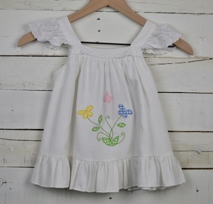 girls white pinafore