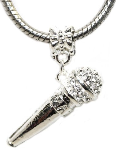 Microphone Dangle Bead Charm/pendent For Snake Chain Charm Bracelet