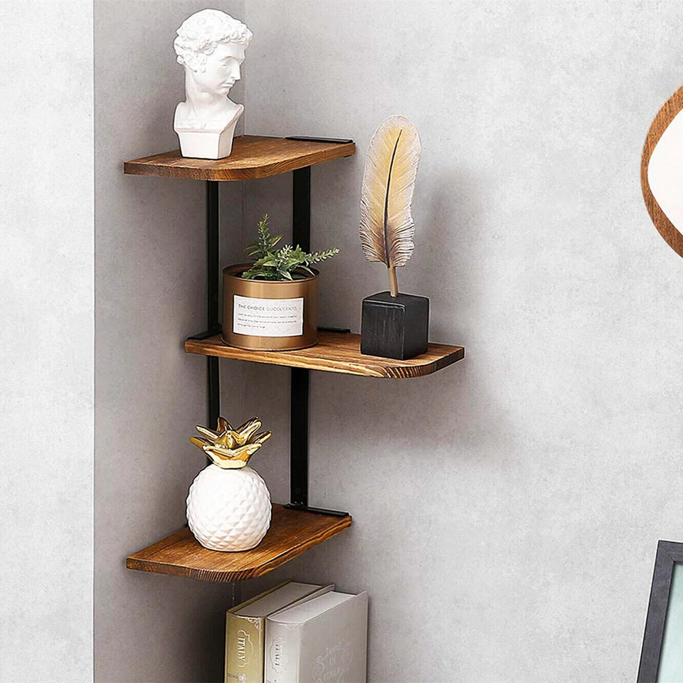 Eckregal Wandboard Holz Bücherregal Hängeregal Zickzack Schweberegal Küchenregal - Bild 1 von 4
